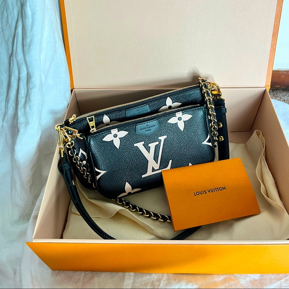 [SOLD]LOUIS VUITTON- MULTI COLORED POCHETTE CROSS BODY BAG. New out of bag.